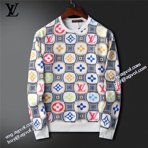 プルオーバーパーカー 2021秋冬 ルイ ヴィトン LOUIS VUITTON 個性的 ルイ ヴィトンスーパーコピー 激安 3色可選 プリントパーカ おしゃれさ抜群パーカ