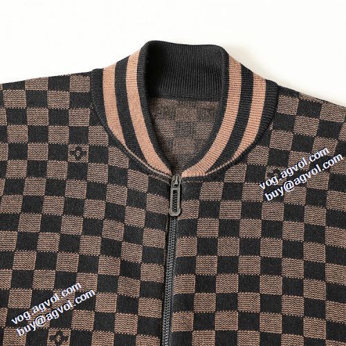 2021秋冬 ルイ ヴィトン LOUIS VUITTON ルイ ヴィトンブランドコピー 個性的なデザ セーター ハーフコートチェック柄 こだわりのコート