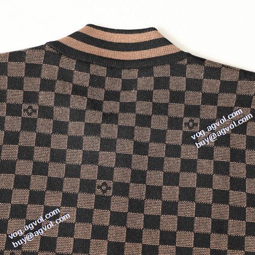 2021秋冬 ルイ ヴィトン LOUIS VUITTON ルイ ヴィトンブランドコピー 個性的なデザ セーター ハーフコートチェック柄 こだわりのコート