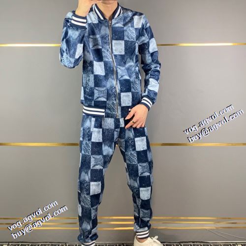 2021秋冬 ルイ ヴィトンブランド 偽物 通販 大絶賛の履き心地! ルイ ヴィトン LOUIS VUITTON ジンシロン セット チェック柄 適度な厚み