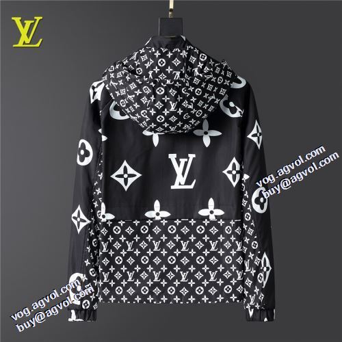 ジャケット 2色可選 おしゃれな装い 2021秋冬 ルイ ヴィトン LOUIS VUITTON フード付きコート プリント柄 サイズ豊富 ルイ ヴィトンブランドコピー