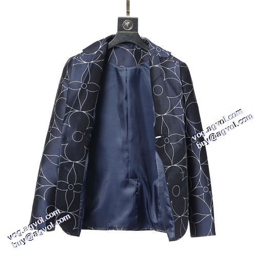 2021秋冬 ルイ ヴィトン LOUIS VUITTON テーラードジャケット 大花プリント 超目玉 高級感漂わせる ルイ ヴィトンブランド 偽物 通販