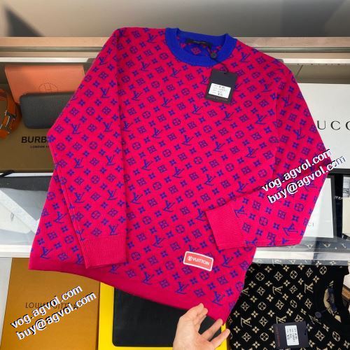 2021秋冬 ルイ ヴィトン LOUIS VUITTON ルイ ヴィトンコピーブランド セーター 2色可選 優美なファー使い プリント柄 ファション性の高い