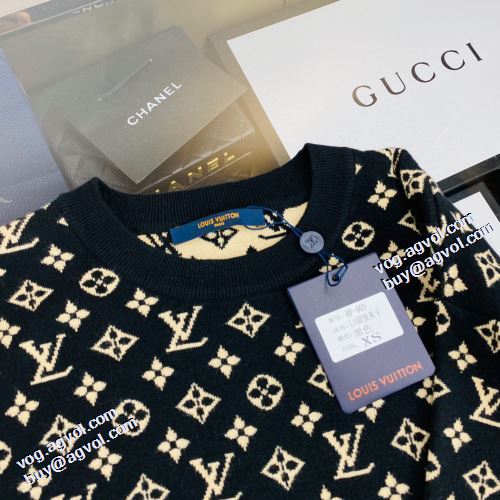 2021秋冬 ルイ ヴィトン LOUIS VUITTON ルイ ヴィトンコピーブランド セーター 2色可選 優美なファー使い プリント柄 ファション性の高い