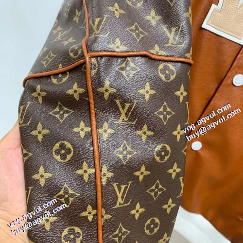 革ジャンパー スナップ止め仕様 英字 2021秋冬 ルイ ヴィトン LOUIS VUITTON 数に限りがある 適度な厚み ルイ ヴィトンスーパーコピー