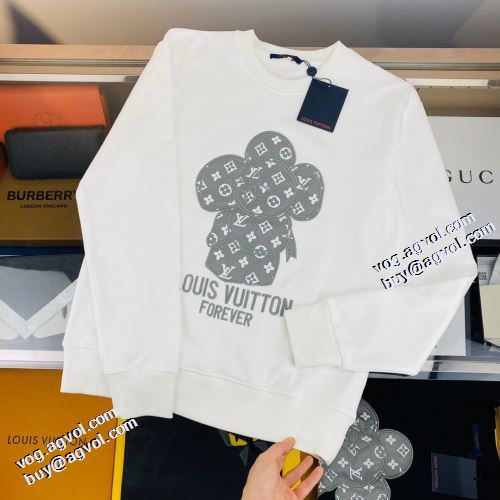 2色可選 スタイリッシュ 長く愛用できる 2021秋冬 ルイ ヴィトン LOUIS VUITTON オリジナルプリント プルオーバーパーカー ルイ ヴィトンブランドコピー