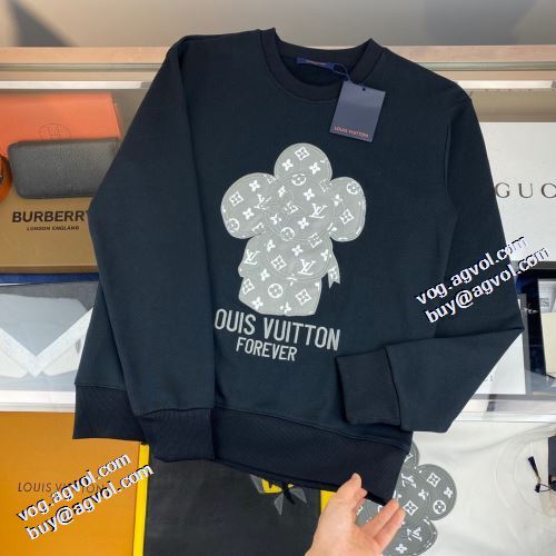2色可選 スタイリッシュ 長く愛用できる 2021秋冬 ルイ ヴィトン LOUIS VUITTON オリジナルプリント プルオーバーパーカー ルイ ヴィトンブランドコピー