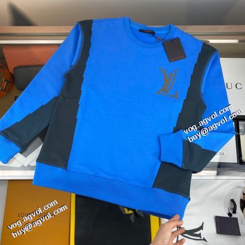 2021秋冬 ルイ ヴィトン LOUIS VUITTON 最安値に挑戦 ルイ ヴィトンブランド コピー 厚手の生地 プルオーバーパーカー 2色可選 コンビカラー
