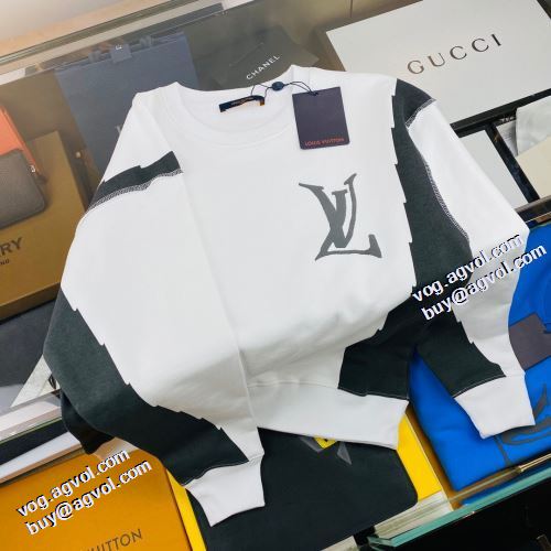 2021秋冬 ルイ ヴィトン LOUIS VUITTON 最安値に挑戦 ルイ ヴィトンブランド コピー 厚手の生地 プルオーバーパーカー 2色可選 コンビカラー
