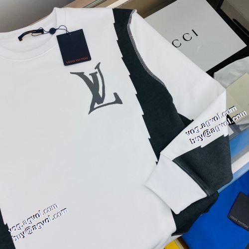 2021秋冬 ルイ ヴィトン LOUIS VUITTON 最安値に挑戦 ルイ ヴィトンブランド コピー 厚手の生地 プルオーバーパーカー 2色可選 コンビカラー