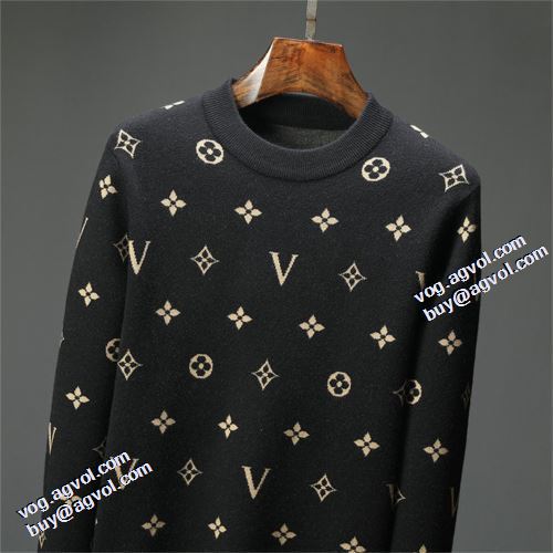 綺麗に決まるフォルム！2021秋冬 ルイ ヴィトン LOUIS VUITTON プリント柄 セーター 優美なファー使い ルイ ヴィトンブランドスーパーコピー