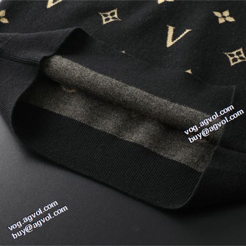 綺麗に決まるフォルム！2021秋冬 ルイ ヴィトン LOUIS VUITTON プリント柄 セーター 優美なファー使い ルイ ヴィトンブランドスーパーコピー