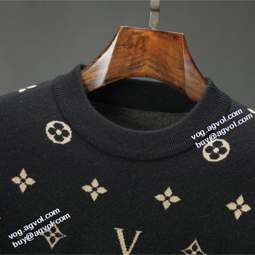 綺麗に決まるフォルム！2021秋冬 ルイ ヴィトン LOUIS VUITTON プリント柄 セーター 優美なファー使い ルイ ヴィトンブランドスーパーコピー