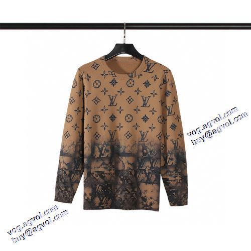 着心地抜群 2021秋冬 ルイ ヴィトン LOUIS VUITTON ルイ ヴィトンコピー 裏ボア付 厚手 3色可選 セーター プリント柄