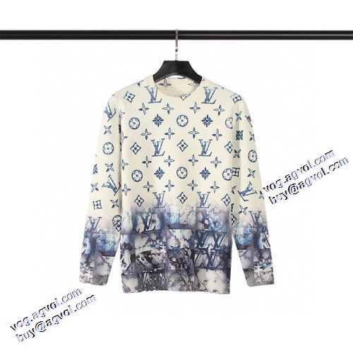 着心地抜群 2021秋冬 ルイ ヴィトン LOUIS VUITTON ルイ ヴィトンコピー 裏ボア付 厚手 3色可選 セーター プリント柄