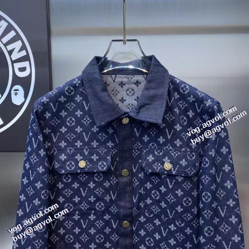 2021秋冬 ルイ ヴィトン LOUIS VUITTON ジャケット デニムジャケット ポケット付 春先まで使える 選べる極上 ルイ ヴィトンスーパーコピー 激安