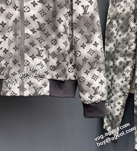 3色可選 2021秋冬 ルイ ヴィトン LOUIS VUITTON 豊富なサイズ セットアップ上下 裏ボア付 ルイ ヴィトンブランド 偽物 通販 防寒機能ある