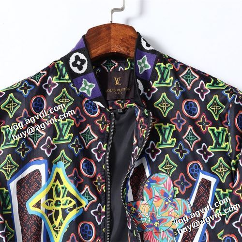 ルイ ヴィトンブランド コピー 2021秋冬 ルイ ヴィトン LOUIS VUITTON 耐久性のある ブルゾン ジャケット プリント柄 楽に着用出来る