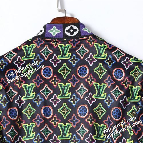 ルイ ヴィトンブランド コピー 2021秋冬 ルイ ヴィトン LOUIS VUITTON 耐久性のある ブルゾン ジャケット プリント柄 楽に着用出来る