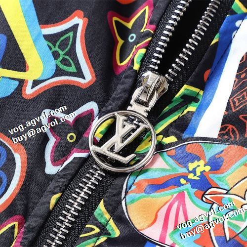 ルイ ヴィトンブランド コピー 2021秋冬 ルイ ヴィトン LOUIS VUITTON 耐久性のある ブルゾン ジャケット プリント柄 楽に着用出来る
