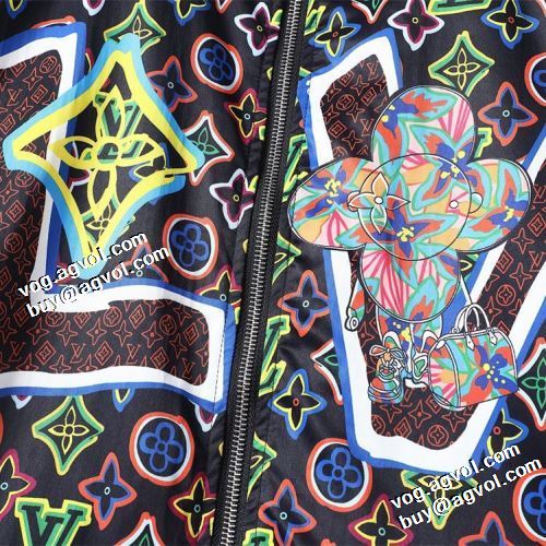 ルイ ヴィトンブランド コピー 2021秋冬 ルイ ヴィトン LOUIS VUITTON 耐久性のある ブルゾン ジャケット プリント柄 楽に着用出来る