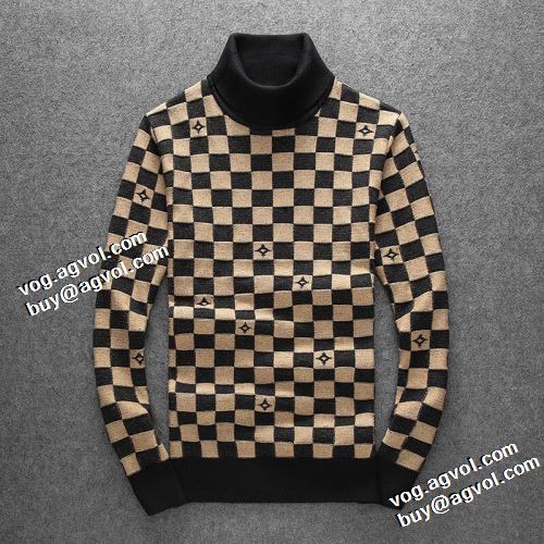 2色可選 スタイリッシュな印象 ルイ ヴィトンコピー 2021秋冬 ルイ ヴィトン LOUIS VUITTON セーター 防寒機能ある チェック柄