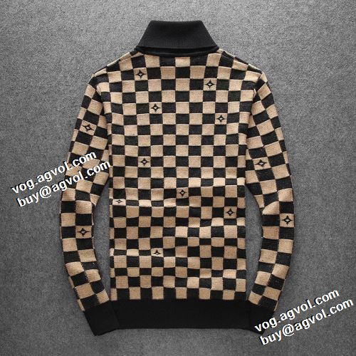 2色可選 スタイリッシュな印象 ルイ ヴィトンコピー 2021秋冬 ルイ ヴィトン LOUIS VUITTON セーター 防寒機能ある チェック柄