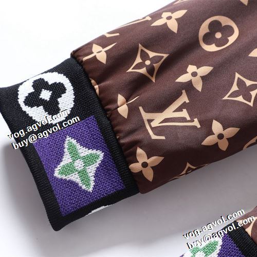 2021秋冬 ルイ ヴィトン LOUIS VUITTON ブルゾン コート 適度な厚み 大花プリント 豊富なサイズ ルイ ヴィトンブランド 偽物 通販