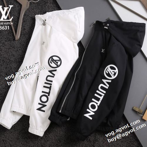 2色可選 ブルゾン ジャケット 2021秋冬 ルイ ヴィトン LOUIS VUITTON フード付きコート ルイ ヴィトン偽物ブランド しっかり暖かな感じ 海外セレブ愛用