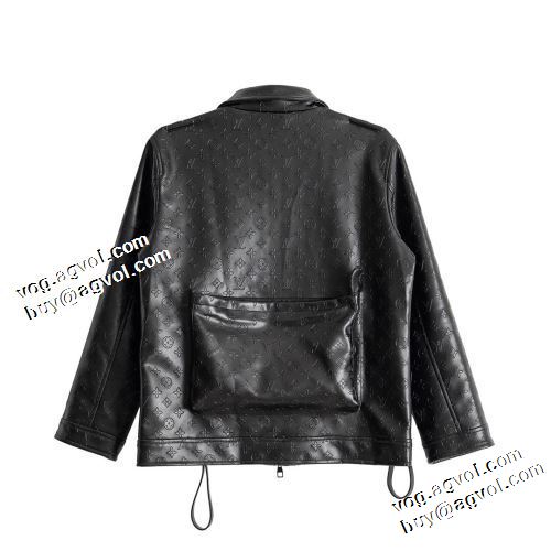 2021秋冬 ゴージャスな装い。 今買い◎得 ルイ ヴィトン LOUIS VUITTON 革ジャンパー 上質 ポケット付 ルイ ヴィトンスーパーコピー 