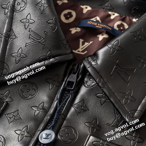 2021秋冬 ゴージャスな装い。 今買い◎得 ルイ ヴィトン LOUIS VUITTON 革ジャンパー 上質 ポケット付 ルイ ヴィトンスーパーコピー 
