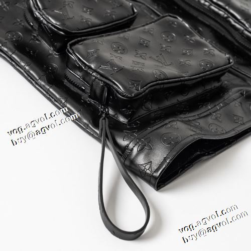 2021秋冬 ゴージャスな装い。 今買い◎得 ルイ ヴィトン LOUIS VUITTON 革ジャンパー 上質 ポケット付 ルイ ヴィトンスーパーコピー 