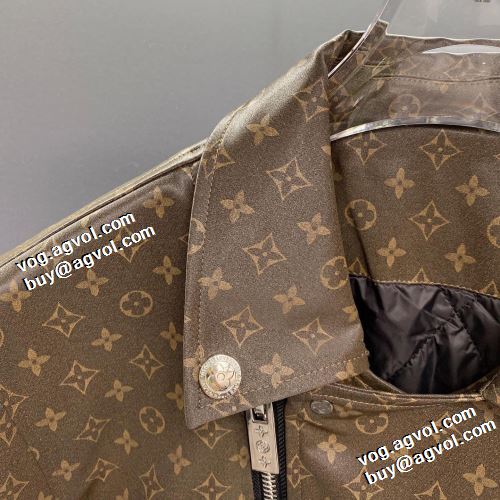 ファッション 人気 2022早春 ルイ ヴィトン LOUIS VUITTON 革ジャンパー ポケットづき 優しい色合いルイ ヴィトンブランド 偽物 通販  上質 風合いの出る