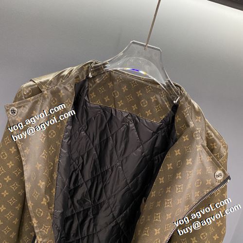ファッション 人気 2022早春 ルイ ヴィトン LOUIS VUITTON 革ジャンパー ポケットづき 優しい色合いルイ ヴィトンブランド 偽物 通販  上質 風合いの出る