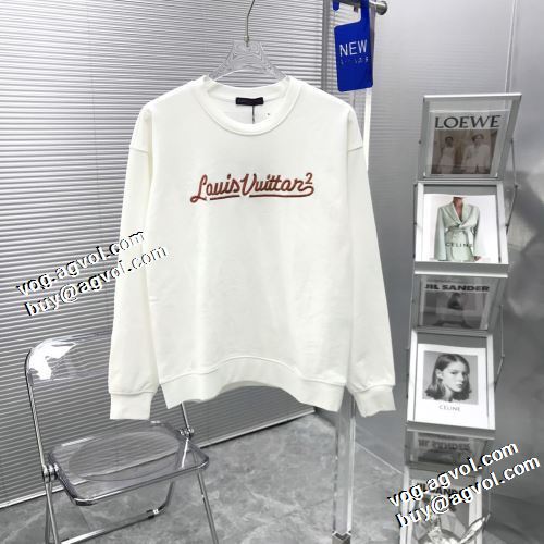 ファッション 人気 プルオーバーパーカー ルイ ヴィトンスーパーコピー  コスパ最高のプライス 2022新作 ルイ ヴィトン LOUIS VUITTON 2色可選 ロゴパーカー 程よい厚み