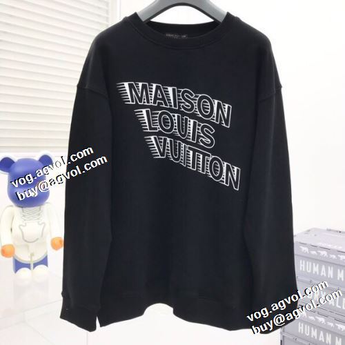 2022新作 高品質 人気 ルイ ヴィトン LOUIS VUITTON プルオーバーパーカー 2色可選 ルイ ヴィトン偽物ブランド リブ付 定番無地パーカー 大好評 