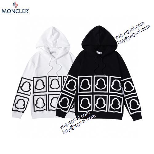 モンクレールブランド 偽物 通販 数に限りがある 2021秋冬 モンクレール MONCLER パーカー 2色可選 オシャレロゴパーカー ロゴパーカー