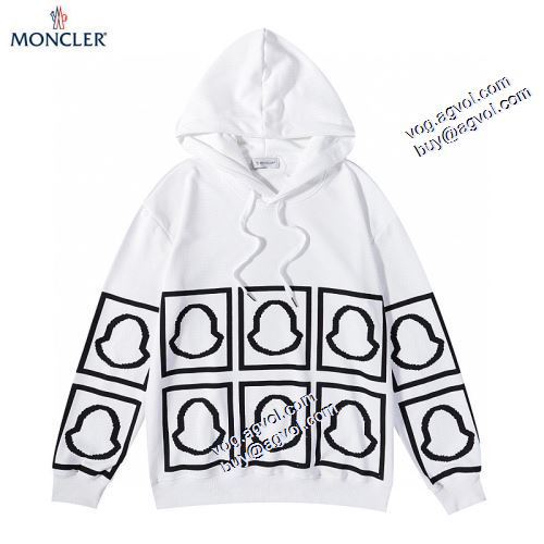 モンクレールブランド 偽物 通販 数に限りがある 2021秋冬 モンクレール MONCLER パーカー 2色可選 オシャレロゴパーカー ロゴパーカー