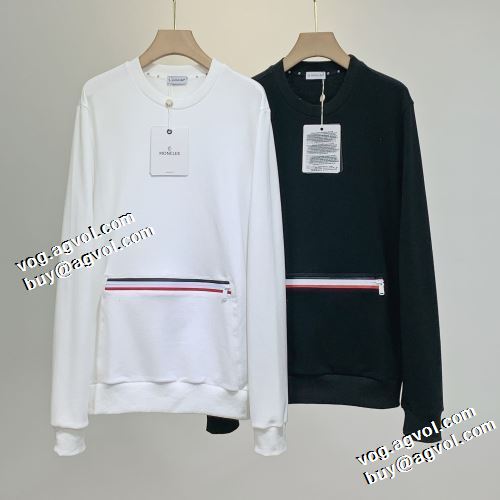  2021秋冬 モンクレール MONCLER 超目玉 モンクレールコピーブランド ジップパーカー 定番無地パーカー プルオーバーパーカー 秋の定番 2色可選。