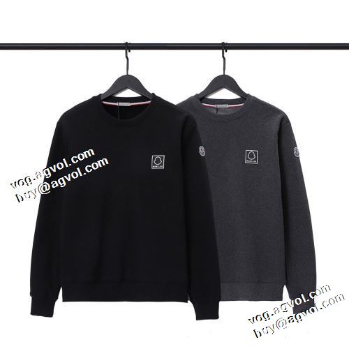 2021秋冬 コスパ最高のプライス リブ付 プルオーバーパーカー モンクレールコピー モンクレール MONCLER 定番無地パーカー 大好評 2色可選