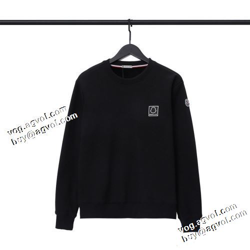 2021秋冬 コスパ最高のプライス リブ付 プルオーバーパーカー モンクレールコピー モンクレール MONCLER 定番無地パーカー 大好評 2色可選