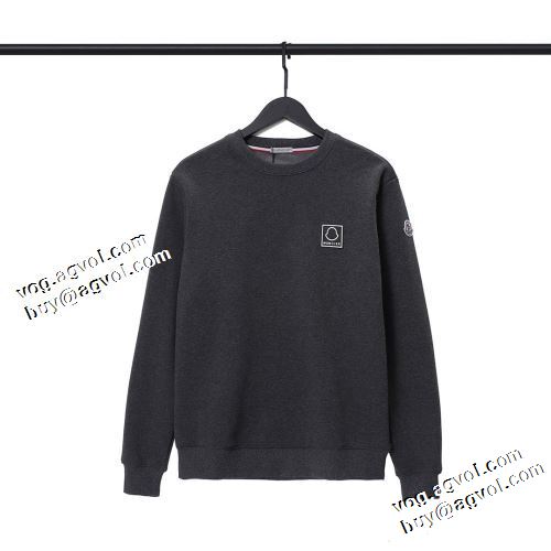 2021秋冬 コスパ最高のプライス リブ付 プルオーバーパーカー モンクレールコピー モンクレール MONCLER 定番無地パーカー 大好評 2色可選