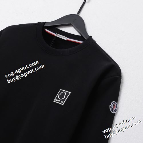 2021秋冬 コスパ最高のプライス リブ付 プルオーバーパーカー モンクレールコピー モンクレール MONCLER 定番無地パーカー 大好評 2色可選
