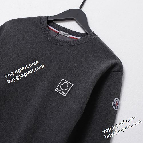 2021秋冬 コスパ最高のプライス リブ付 プルオーバーパーカー モンクレールコピー モンクレール MONCLER 定番無地パーカー 大好評 2色可選