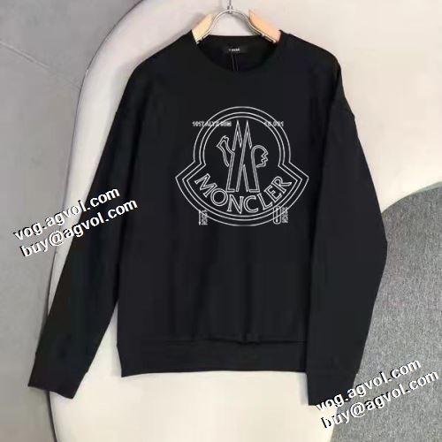 2021秋冬 ジップパーカー モンクレールコピーブランド 高級感ある プルオーバーパーカー モンクレール MONCLER リブ付 厚手の生地 2色可選