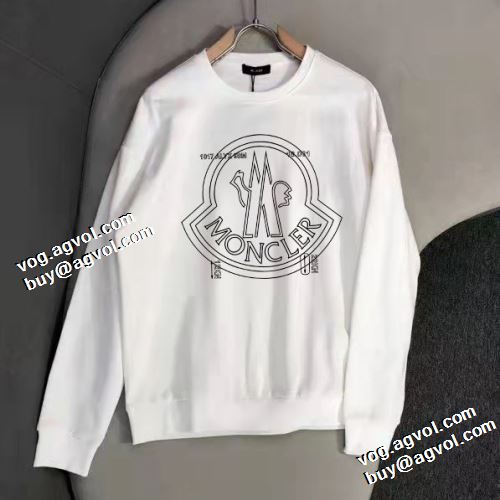 2021秋冬 ジップパーカー モンクレールコピーブランド 高級感ある プルオーバーパーカー モンクレール MONCLER リブ付 厚手の生地 2色可選