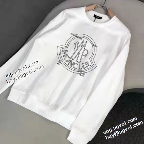 2021秋冬 ジップパーカー モンクレールコピーブランド 高級感ある プルオーバーパーカー モンクレール MONCLER リブ付 厚手の生地 2色可選