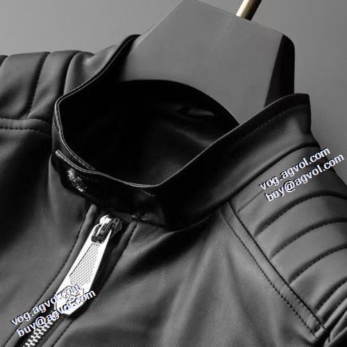 革ジャケット 上質 海外セレブ愛用 フィリッププレインコピー ブランド 2021秋冬 フィリッププレイン PHILIPP PLEIN