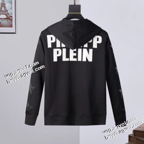ジャケット フード付きコート プリント柄 フィリッププレインコピー 2021秋冬 フィリッププレイン PHILIPP PLEIN 人気商品登場 ハリのある ちょうどいい丈感