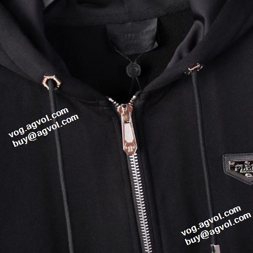 ジャケット フード付きコート プリント柄 フィリッププレインコピー 2021秋冬 フィリッププレイン PHILIPP PLEIN 人気商品登場 ハリのある ちょうどいい丈感